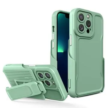 Explorer Series iPhone 14 Pro Hybrid Case with Belt Clip - Light Green