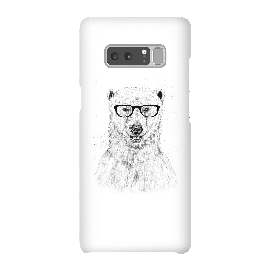 Balazs Solti Polar Bear And Glasses Phone Case for iPhone and Android - Samsung Note 8 - Snap Case - Gloss