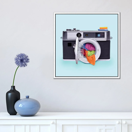Washing Camera by Paul Fuentes - Graphic Art Print on Canvas
