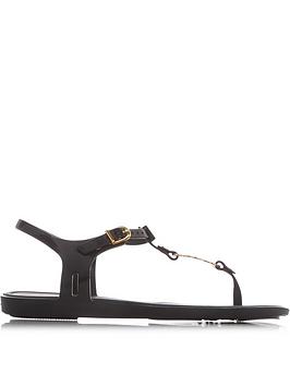 Melissa Vivienne Westwood Orb Logo Solar 21 Flat Jelly Sandals - Black