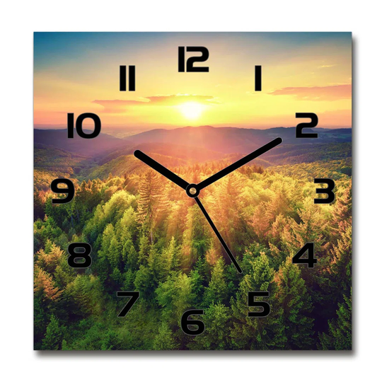 Ignat Forest Sunset Silent Wall Clock