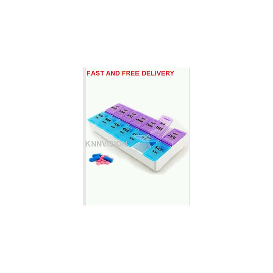 7 Day AM & PM Medicine Tablet Pill Box Weekly Organiser Dispenser Box