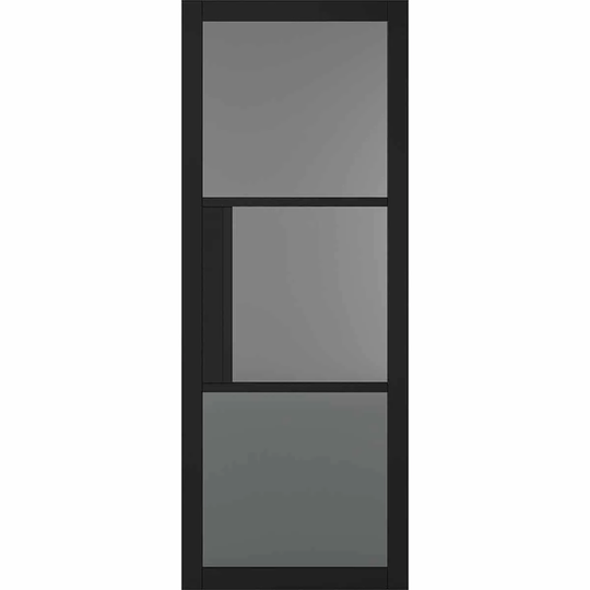 LPD (W) 33 inch Black Tribeca Glazed 3L Tinted Internal Door