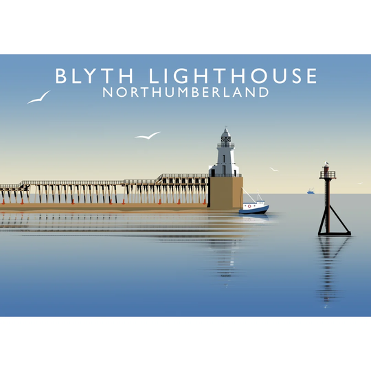 Blyth Lighthouse by Richard O'Neil - Graphic Art Print on Paper