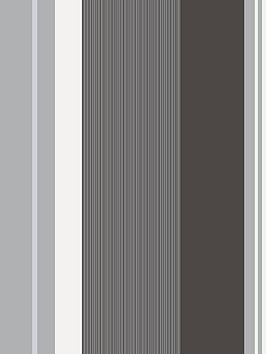 Crown Millie Charcoal Black Silver White Stripe Wallpaper