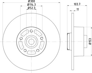 Mintex MDC2305 Pair Of Mintex Brake Discs