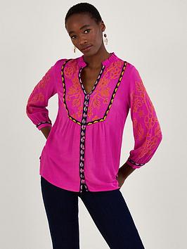 Monsoon Embroidered Smock Top