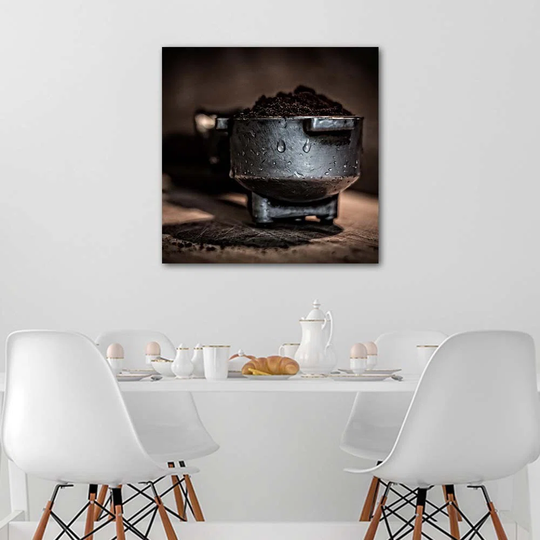 Canvas Print Ground Coffee Brown