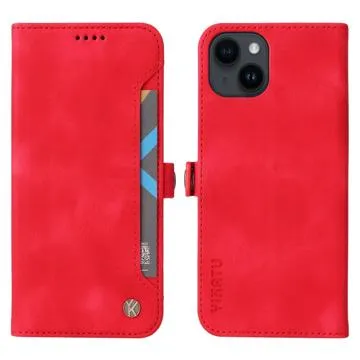 Yikatu YK-002 iPhone 14 Wallet Case with Card Slot - Red