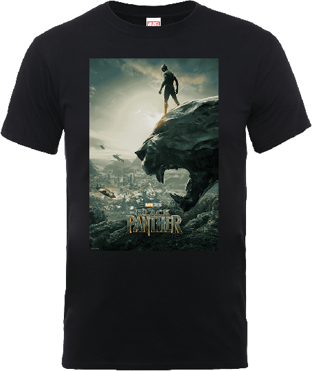 Black Panther Poster T-Shirt - Black - S