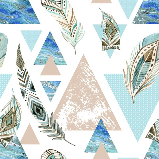 Artlone Utensil Abstract Grunge Geometric Triangles Feathers Wallpaper