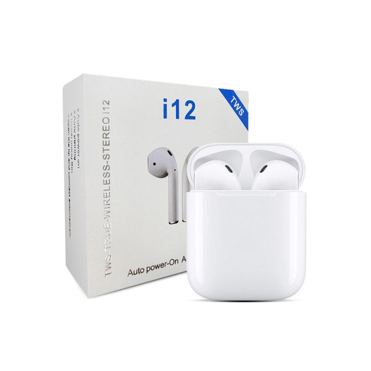 TWS i12 Wireless Bluetooth 5.0 Touch control Earphones Sound Touch with Charging Case White