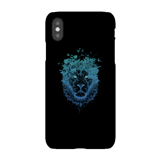 Balazs Solti Lion And Butterflies Phone Case for iPhone and Android - iPhone X - Snap Case - Matte