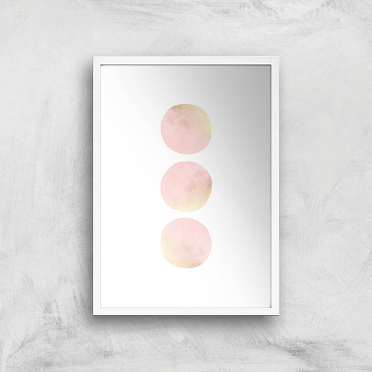 Three Moons Art Print - A2 - White Frame