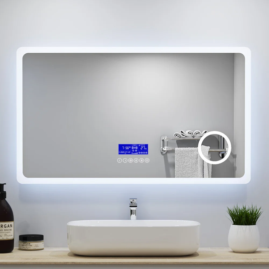 Arunima Magnifying Lighted Wall Mounted Dresser Mirror