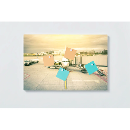 Aeroplane Motif Magnetic Wall Mounted Cork Board