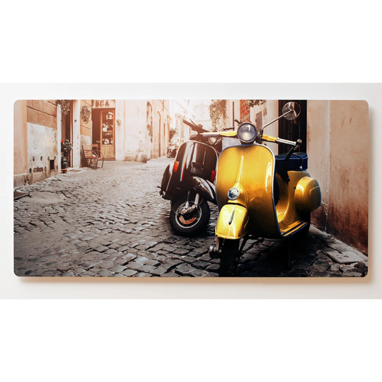 Backlight Motif Wall Picture Vespa Scooter Magnetic Cork Board
