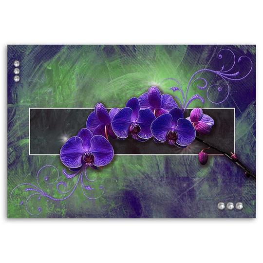 Canvas Print Orchid Flower Nature Purple
