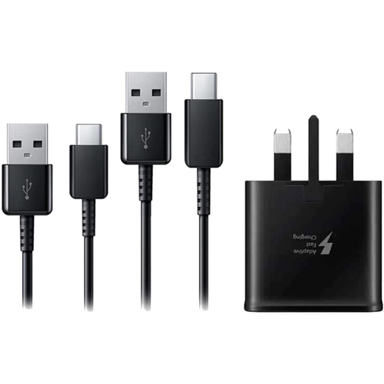 Samsung EP-TA20UBE Fast Mains Adapter Charger With TYPE-C Cable & TWO AND THREE 1.5m TYPE-C Cable For Samsung Galaxy S8 / S8...