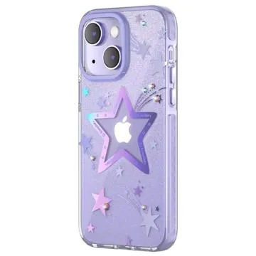 Kingxbar Heart Star iPhone 14 Hybrid Case - Purple