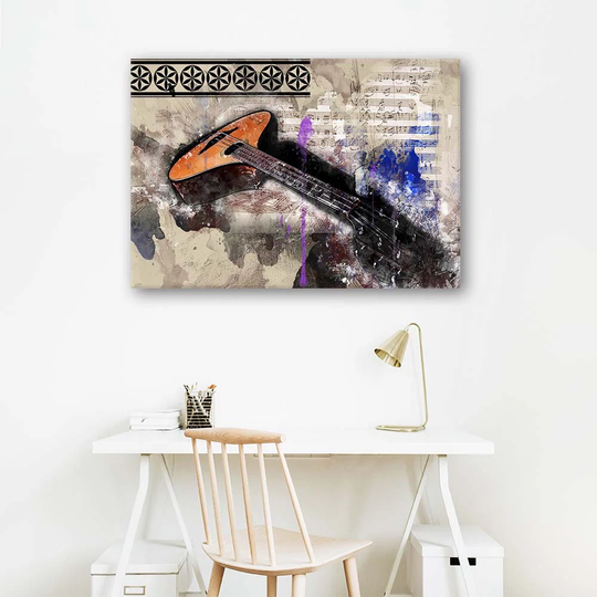 Canvas Print Guitar Abstract Vintage
