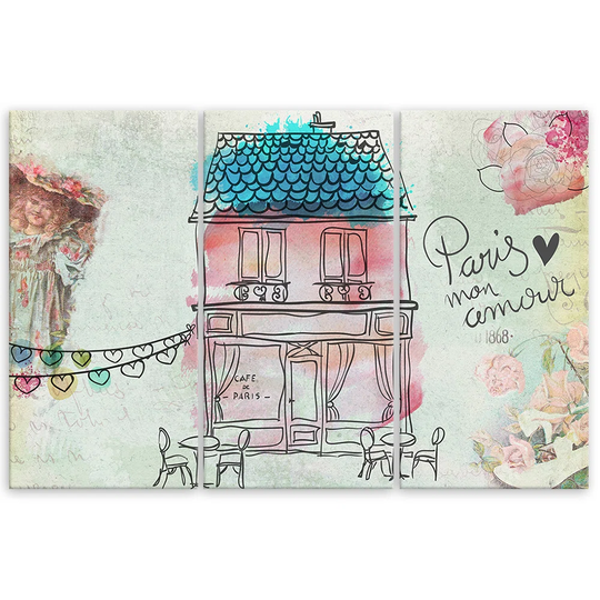 Canvas Print Coloured House