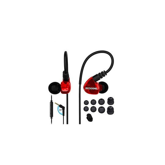 Running Sports Earbud Headphones Wired Over Ear In Ear Headsets Noise Isolation waterproof Earbuds Enhanced Bass Stereo Earphones with Microphone