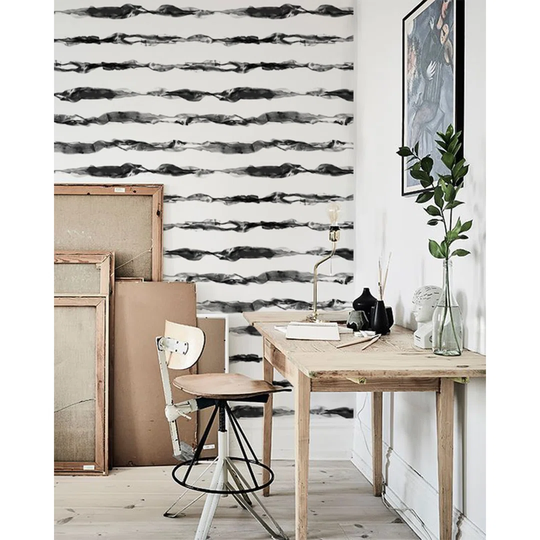 Ahmaad Inked Stripes Abstract Wallpaper