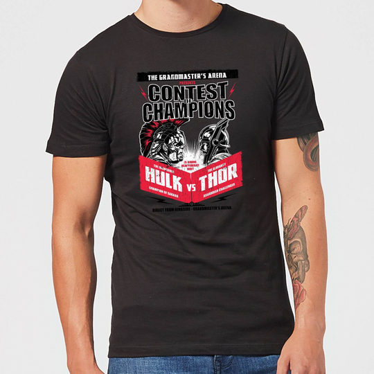 Marvel Thor Ragnarok Champions Poster Men's T-Shirt - Black - XS