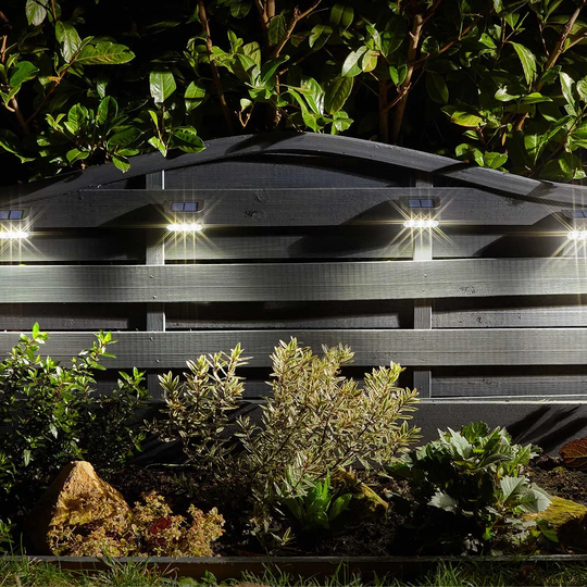 Smart Solar Wall, Fence and Post Light - 4 Pack
