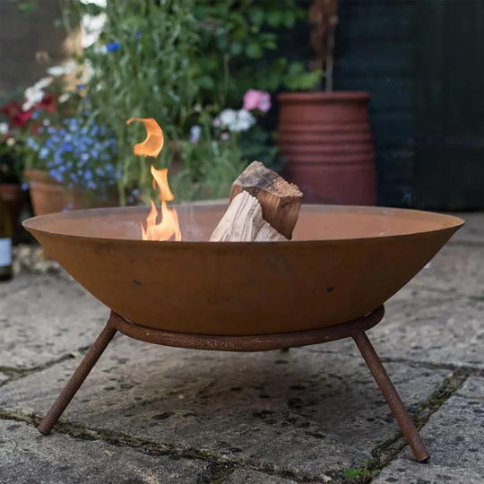 Saddlebrooke 26cm H x 57cm W Steel Wood Burning Outdoor Fire Pit
