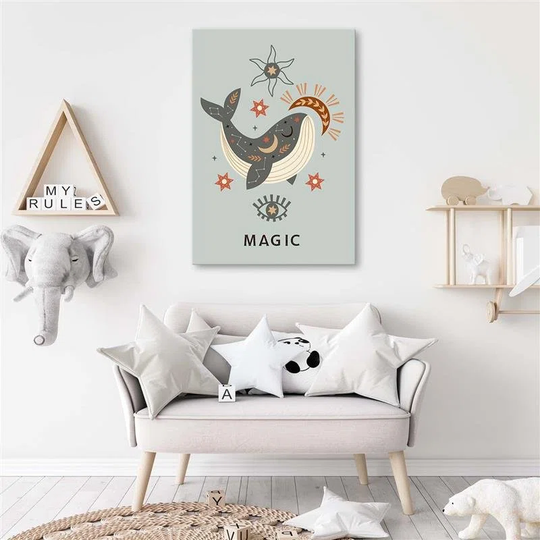 Canvas Print Magic Whale Animals