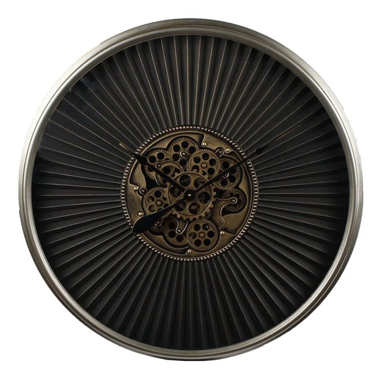 Gifts Amsterdam Wall Clock Radar Stefan Black/Gold 80cm