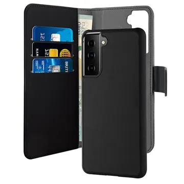 Puro 2-in-1 Magnetic Samsung Galaxy S21 5G Wallet Case (Open Box - Excellent) - Black