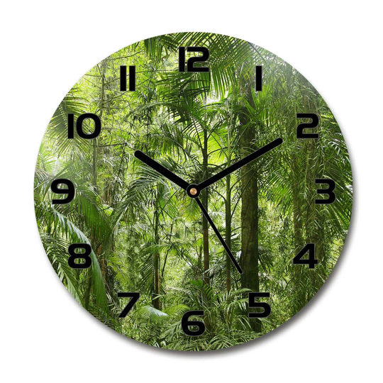 Decoration Picture Art Modern Kitchen Living Room Tropical Forest 30cm Silent Wall Clock