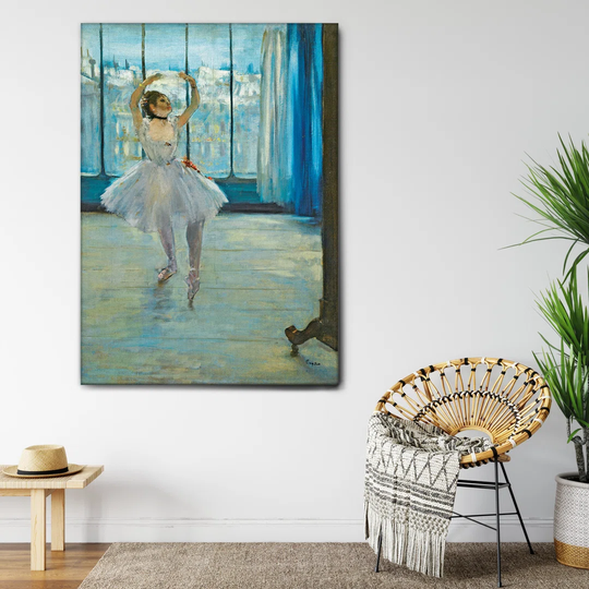 Ballerina Che Posa Per Il Fotografo by Edgar Degas - Unframed Painting on Glass