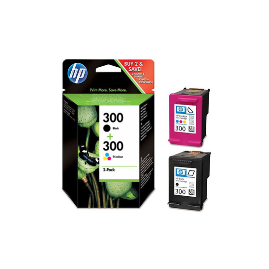 HP 300 Combo Multipack Black Tricolour Genuine