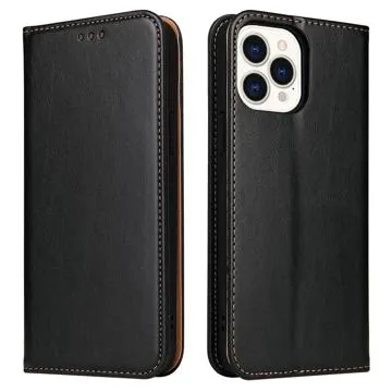Fierre Shann iPhone 14 Pro Wallet Case - Black