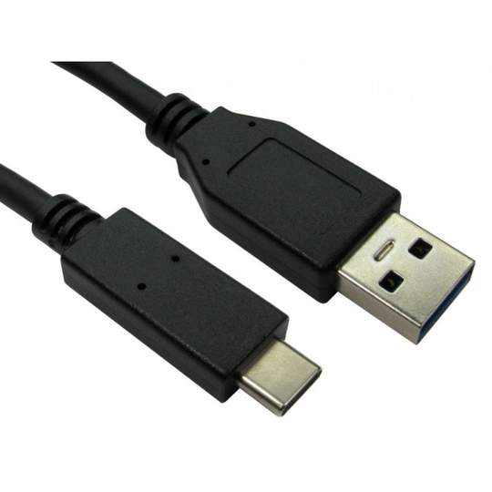 0.5m USB 3.1 Type C (M) to Type A (M) Cable - Black