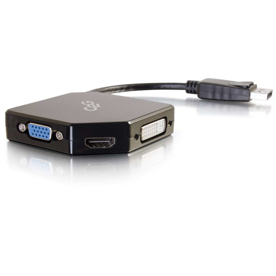 C2G DisplayPort to HDMI, VGA, or DVI Adapter Converter - Black