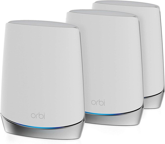 Netgear RBK753-100EUS - Orbi Whole Home Tri-Band Mesh WiFi 6 System - Router with 2 Satellites