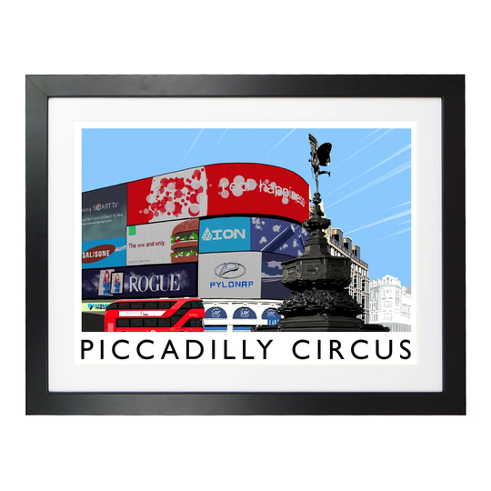 Picacadilly Circus 3 by Richard O'Neil - Graphic Art Print on Paper
