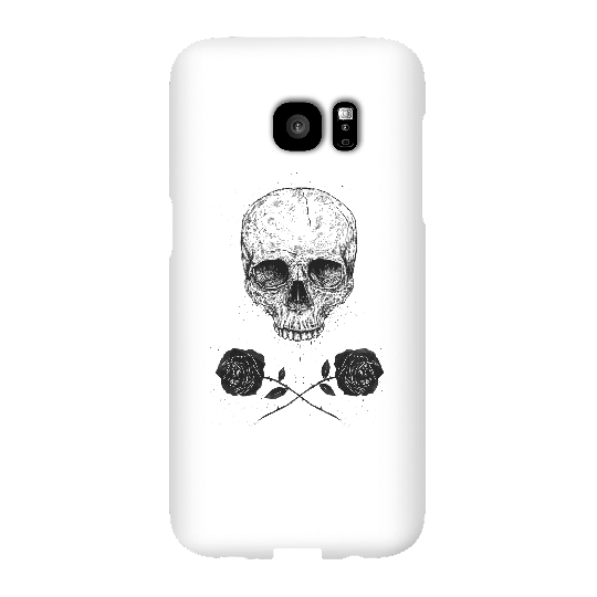 Balazs Solti Skull And Roses Phone Case for iPhone and Android - Samsung S7 Edge - Snap Case - Matte