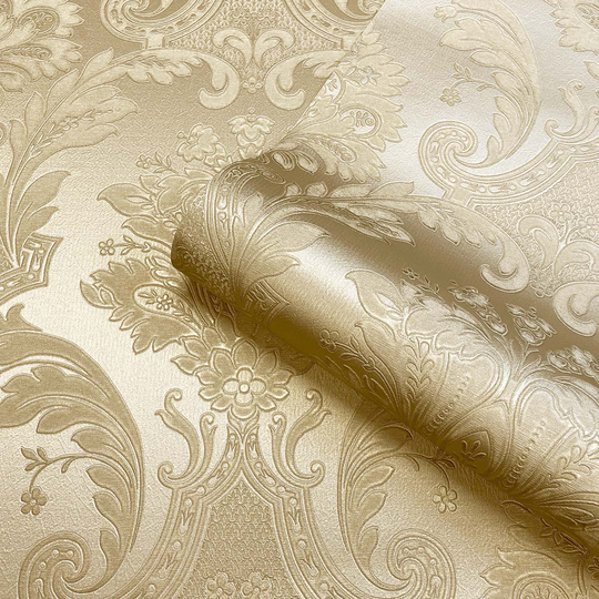Belgravia Decor Amara Damask Metallic Gold Wallpaper