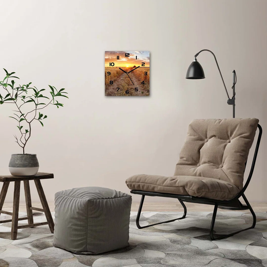 Joncarlo Wheat Field Silent Wall Clock