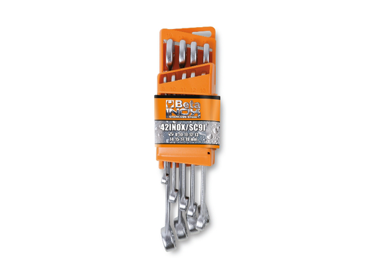 Beta Tools 42INOX /SC9 9pc INOX Stainless Steel Combination Spanner Set -Support
