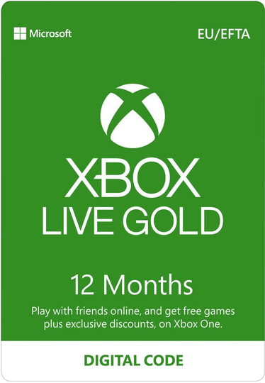 Xbox Live Gold 12 Month Subscription Digital Download