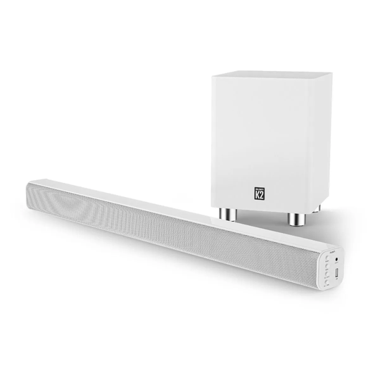 Majority K2 White 150W Soundbar System With Wireless Sub (arc Hdmi/Bluetooth/Aux/Optical)