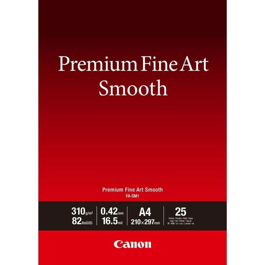 Canon Premium Fine Art Smooth A4 Paper (Pack of 25) 1711C001