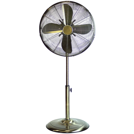 Status 16 Inch Oscillating Pedestal Floor Fan - Antique Brass